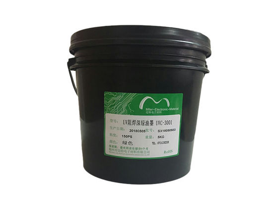 中国 単一/倍の側面の層のための深緑の紫外線治療が可能なはんだのマスク インク サプライヤー